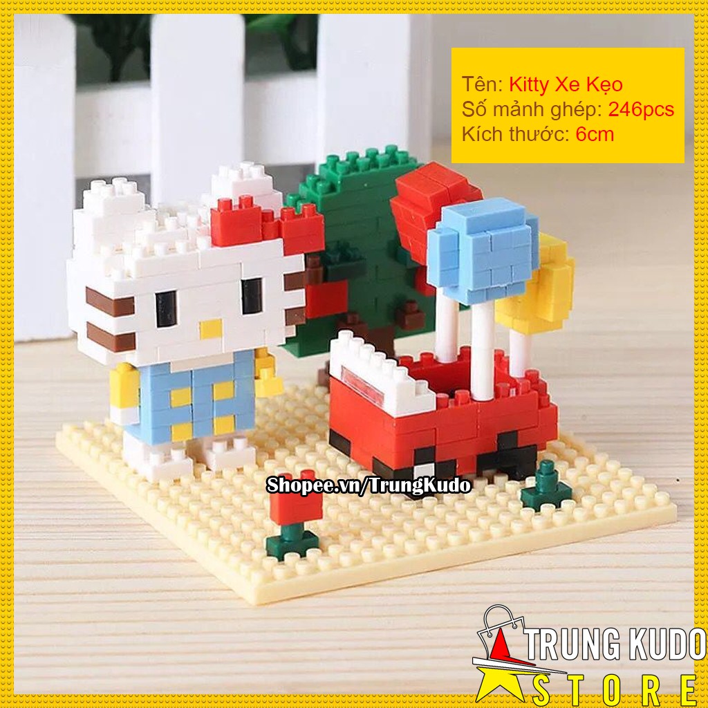 Lego Hello Kitty Đáng Yêu Cho Trẻ - Đồ chơi xếp hình Hello Kitty dạng Nanoblock thích hợp làm quà tặng cho bé gái