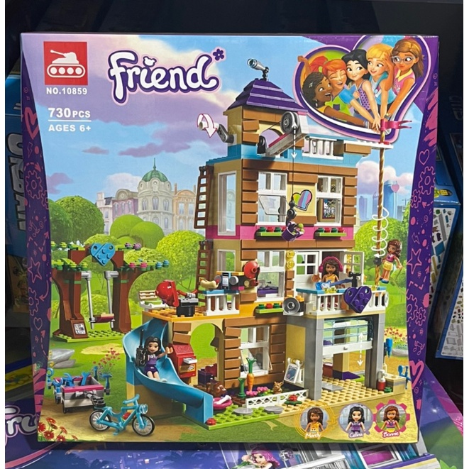 Đồ chơi lego lắp ráp xếp hình Friend Bela 10859 : Ngôi nhà tình bạn Andrea,Emma,Livia 730 mảnh