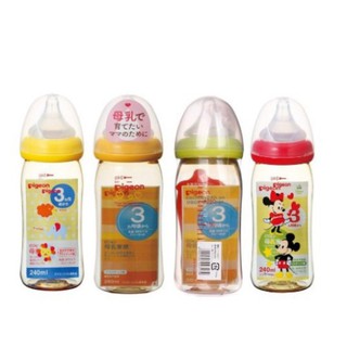 OVI 💖💖ĐỦ SIZE💖💖 Bình Sữa Pigeon Nội Địa Nhật 160ml/240ml 26 JT