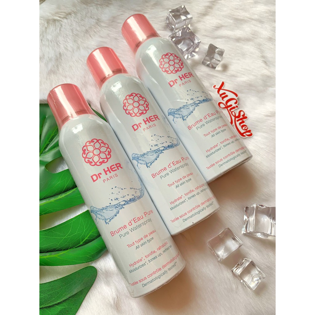 Xịt Khoáng Dưỡng Ẩm Làm Dịu Da PHÁP Dr.Her Pure Water Spray 150ml