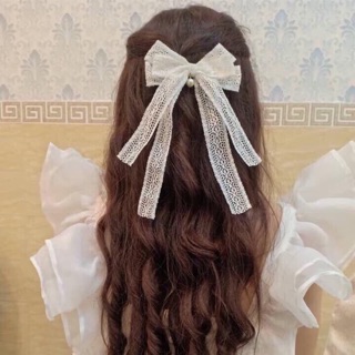 Kẹp tóc nơ ren Hàn quốc