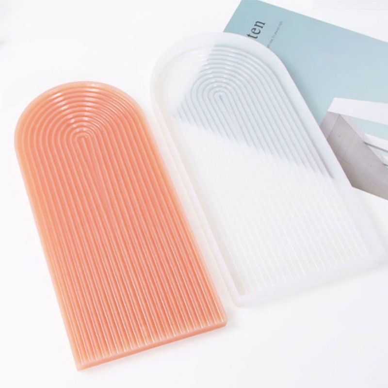 Khuôn Silicone Tạo Hình Bảng Gợn Sóng Làm Nhựa Epoxy Diy
