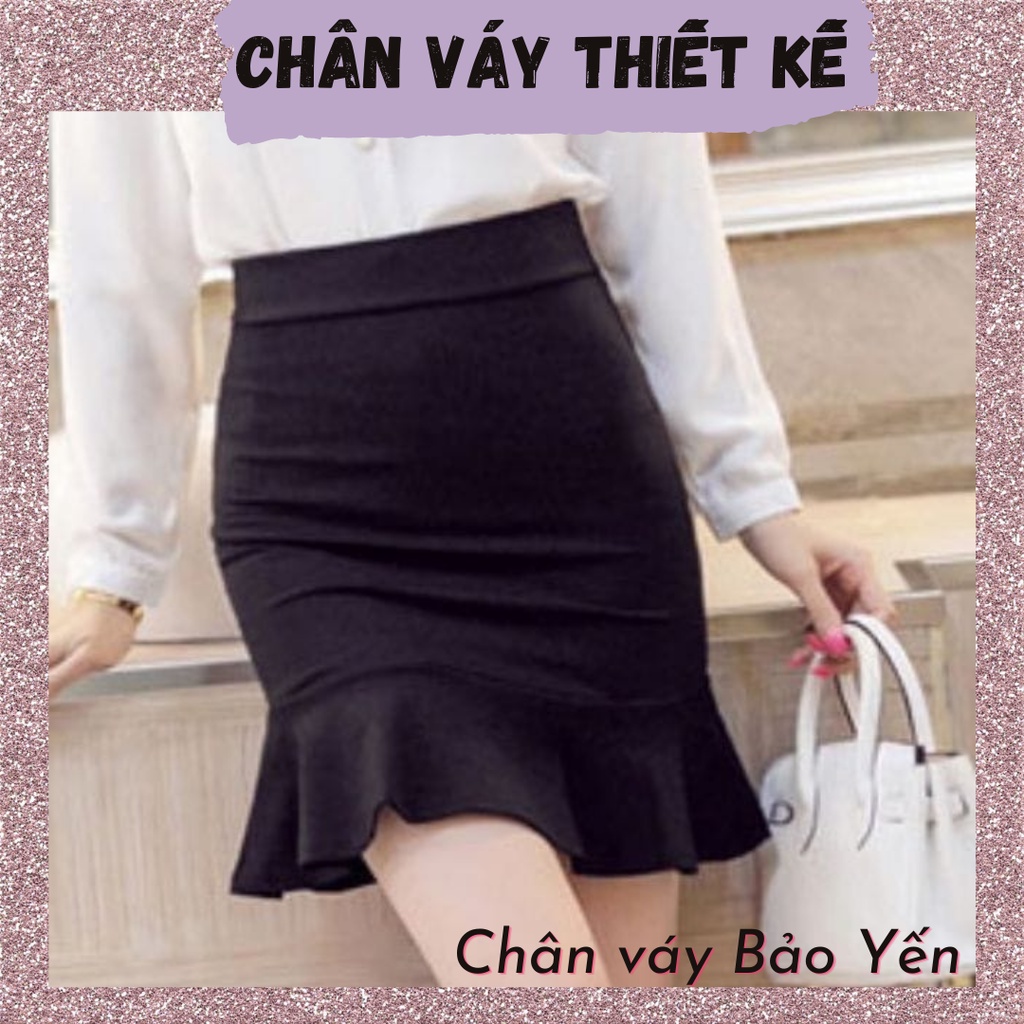 Chân váy đuôi cá ngắn màu đen trẻ trung - M52