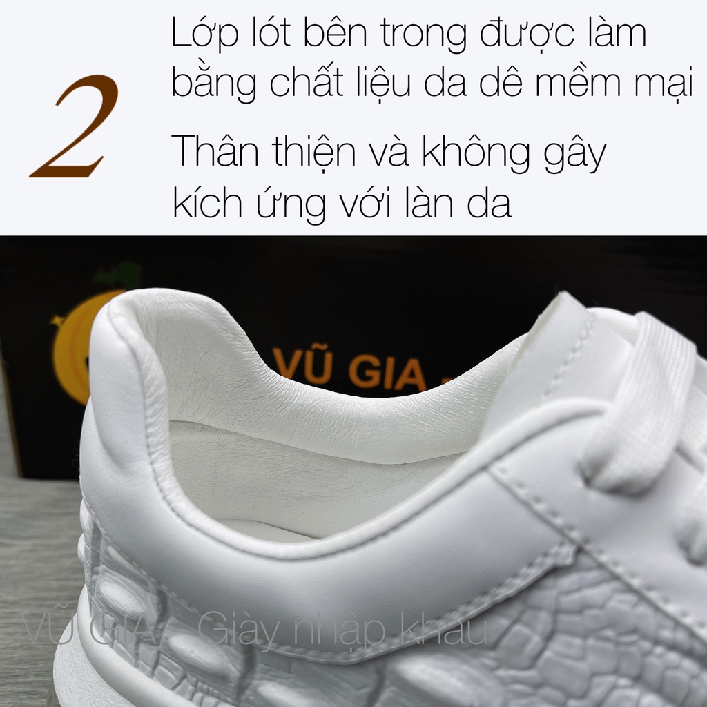 Giày thế thao nam nhập khẩu chính hãng VŨ GIA trẻ trung Đế đệm khí họa tiết vân cá sấu Q05