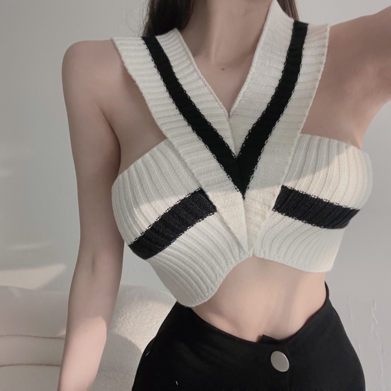 Áo Hai Dây Dệt Kim Thời Trang Mùa Hè Quyến Rũ Dễ Phối Đồ Cho Nữ