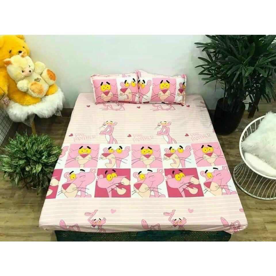 Bộ ga gối cottong poly hoa văn họa tiết dễ thương, Ga trải giường poly giá rẻ đủ kích thước