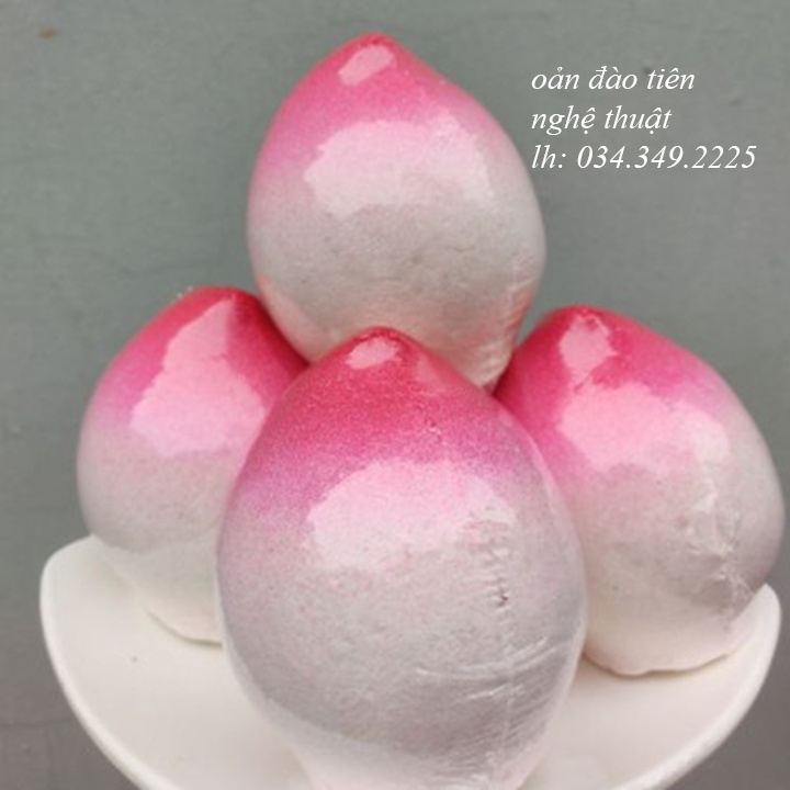 Bánh Oản Đường Hình Trái Đào Tiên Trưng Bày Tết Nguyên Đán Rất Xinh