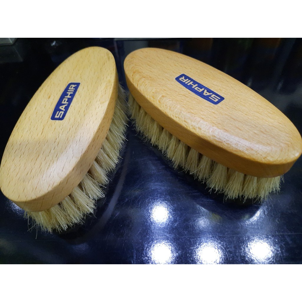 Bàn chải lông ngựa Saphir Oval, bàn chải đánh giày lông ngựa