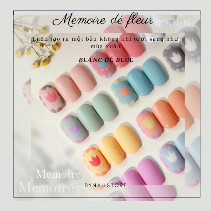 [Blanc dé blue] Bộ sản phẩm sơn gel cao cấp Spring collection 2022 Memoir dé fleur (12pcs)