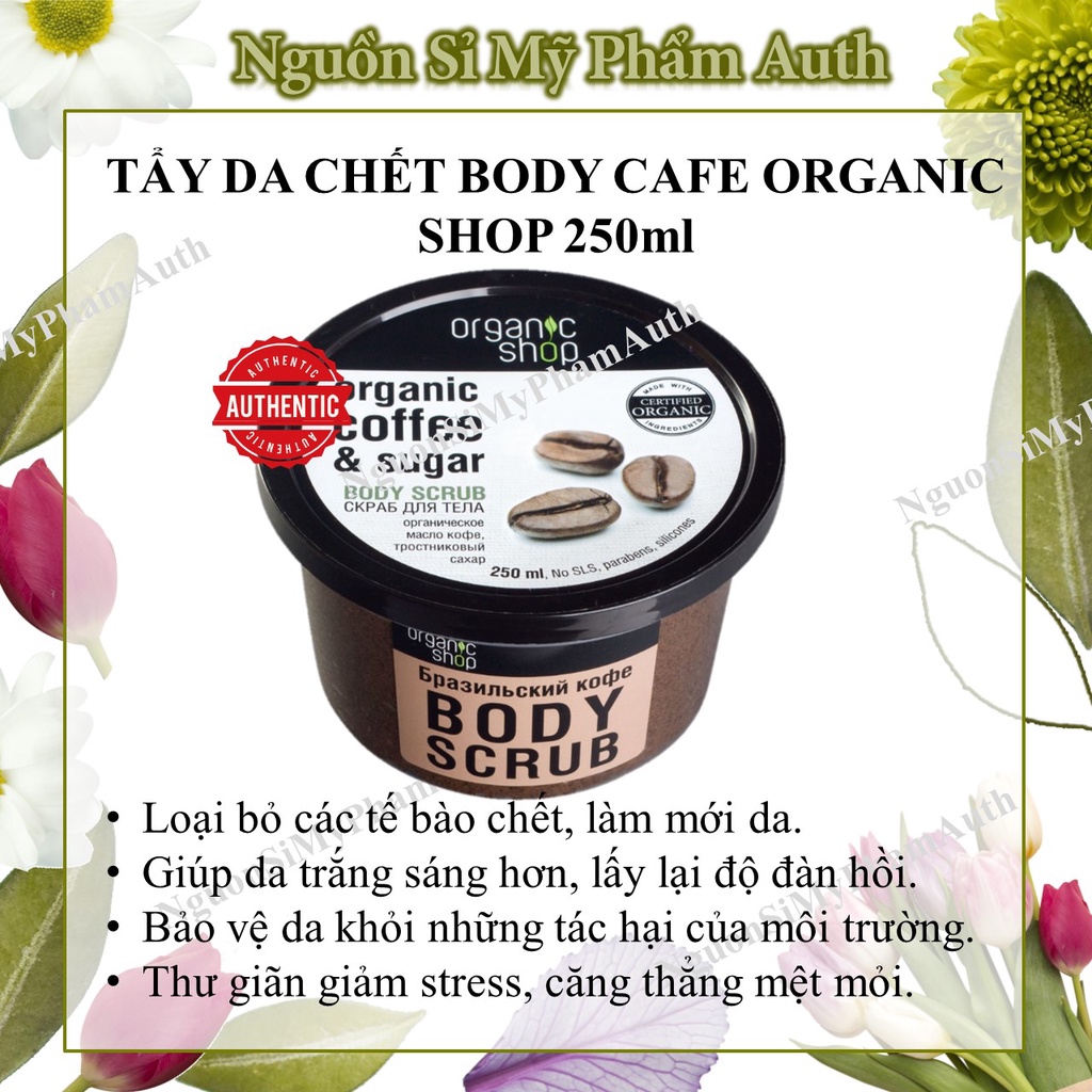 Tẩy da chết body coffee Organic