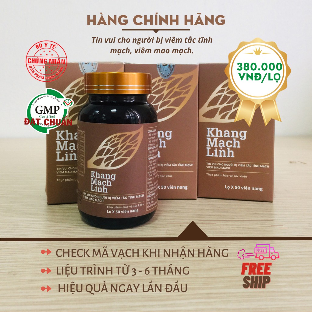 Khang Mạch Linh hỗ trợ điều trị viêm tắc tĩnh mạch, viêm mao mạch dị ứng, viêm mao mạch hoại tử, suy giãn tĩnh mạch