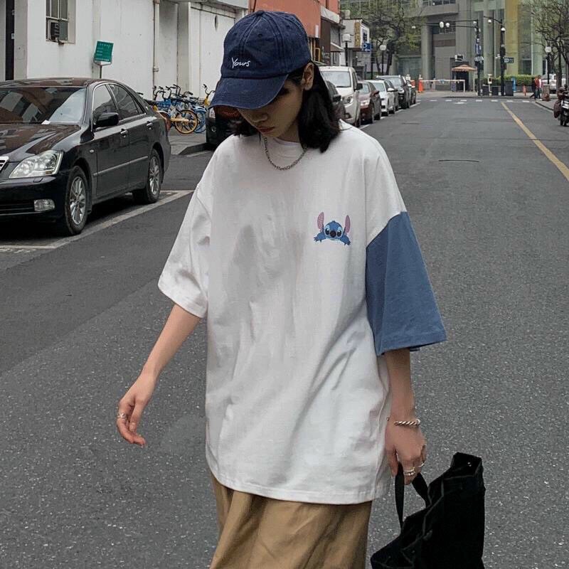 Áo thun unisex from rộng cổ tròn tay lỡ freesize 38-70kg mẫu mới 2021 | BigBuy360 - bigbuy360.vn