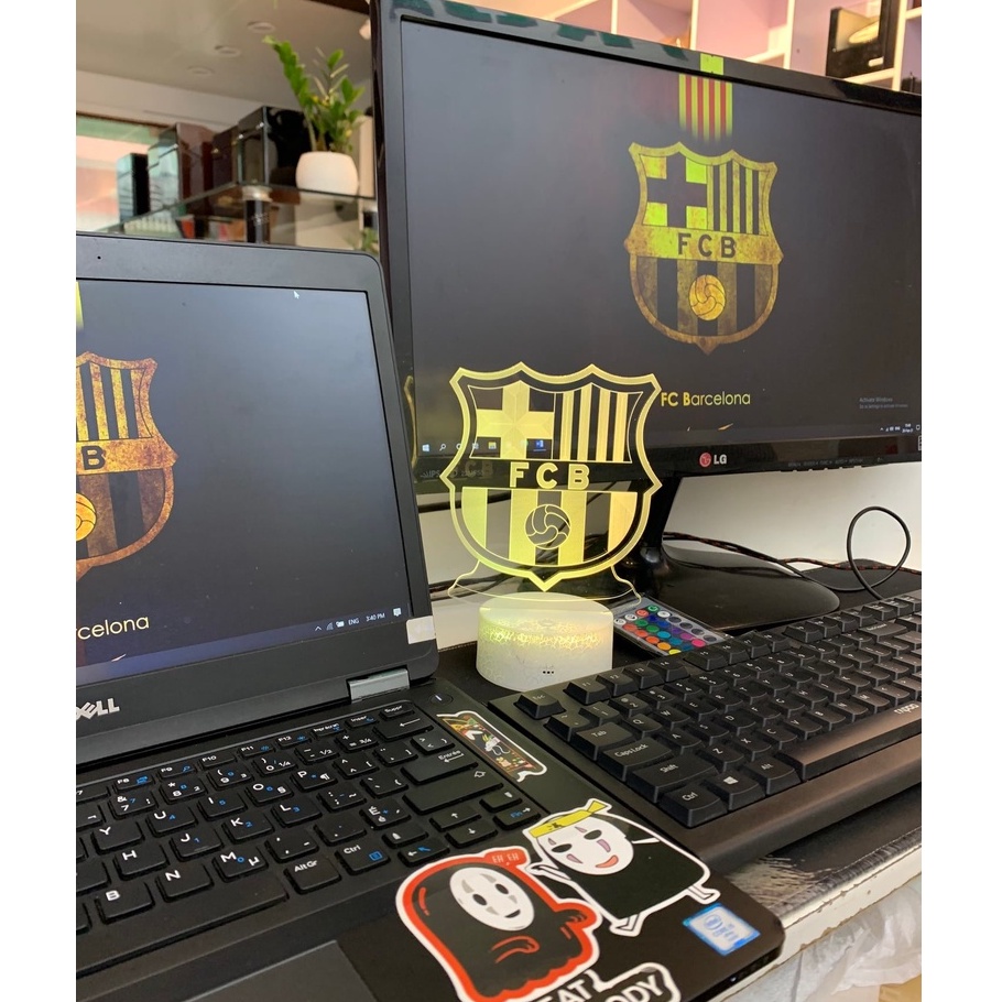 Đèn Ngủ Led 3D Logo CLB Bóng đá Barcelona | 16 Màu + Remote | Đèn Led 3D Barcelona trang trí phòng ngủ, để bàn