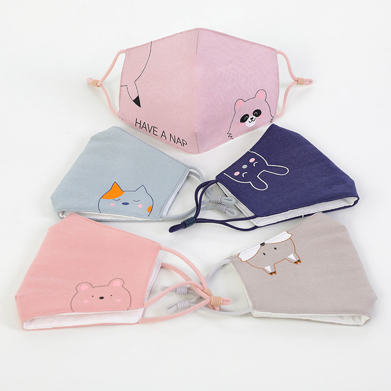 Khẩu trang cotton có thể điều chỉnh kích thước dành cho bé
