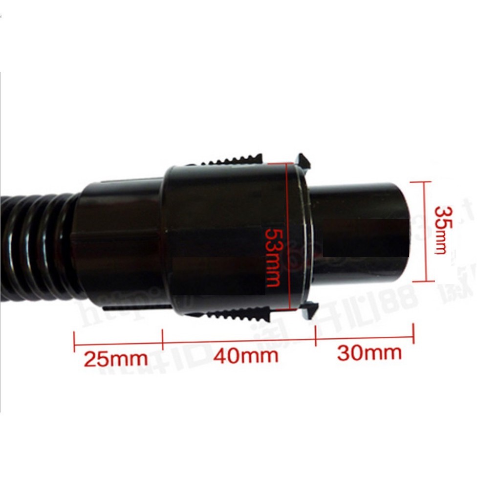 Ống hút bụi gân nhựa 2m cho máy công nghiệp đường kính 32mm - Đầu ống hút cho máy hút bụi