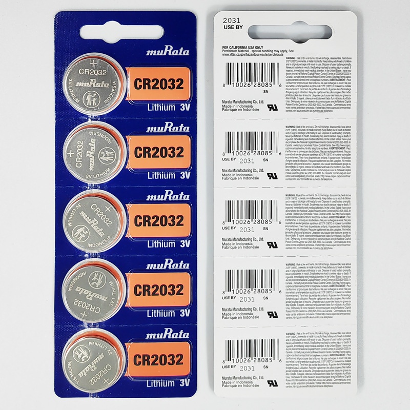 [NK CHÍNH HÃNG] Pin Khuy Cúc Áo MURATA CR2032 3V Lithium dùng cho remote, chìa khóa điện tử ô tô, xe máy, máy tính cầtay