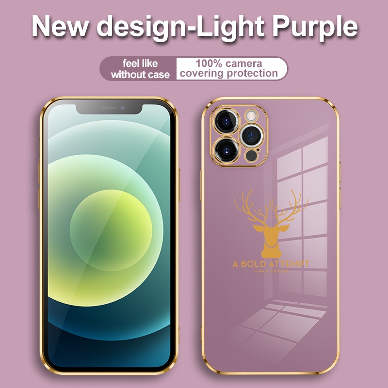 Ốp Điện Thoại Mềm Mạ Hình Hươu Cho iPhone 11 Pro MAX 11 Pro 11 XS MAX XR XS X 8 7 6S 6 Plus SE2020