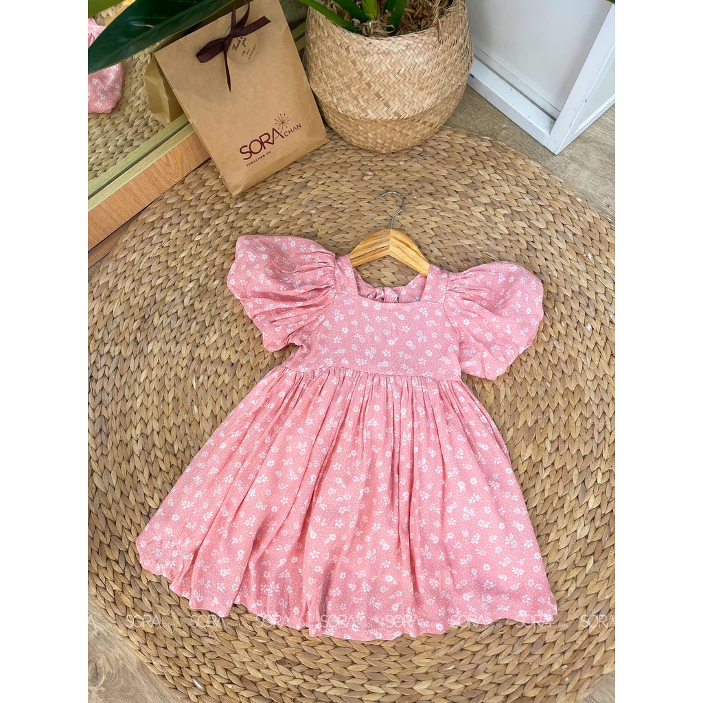 Đầm Babydoll Tay Chuông Nơ Lưng Cho Bé Gái 9kg-39kg SoraChan - M142,M143,M144,M145,M146,M147