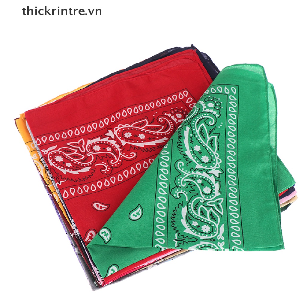 Băng Đô Vải Cotton Họa Tiết Paisley Phong Cách Retro Hip hop Cho Nam Nữ