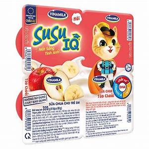 Sữa chua ăn SuSu IQ có đường/Dâu chuối/Táo chuối 80g - vỉ 4 hộp