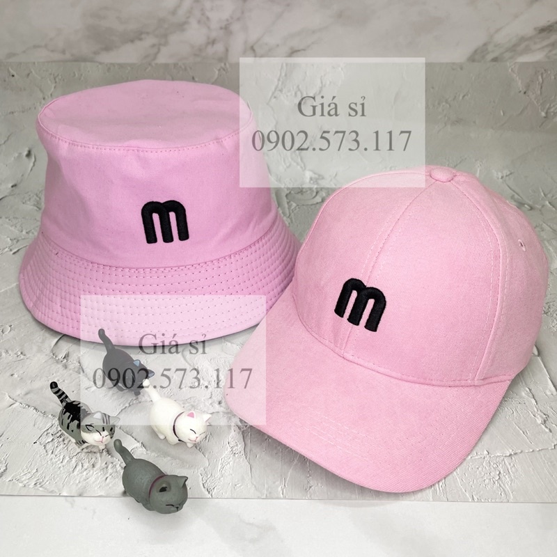 Cặp nón kết lưỡi trai nhung - bucket 2 mặt thời trang siêu cute