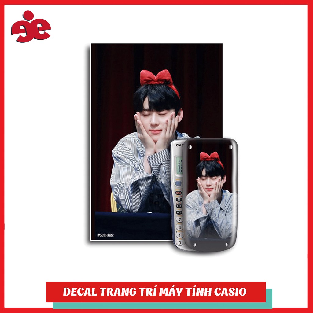 Decal trang trí máy tính Casio/Vinacal Fan Wanna One 022