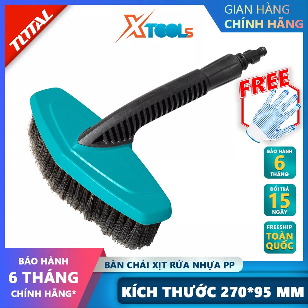 Bàn chải xịt rửa TOTAL TGTHB2791 dụng cụ vệ sinh Chiều dài 590mm, Góc 45º, Trọng lượng 1kg, Thích hợp cho súng xịt Total