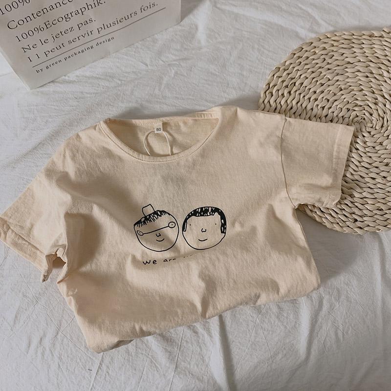 Áo Thun Cotton Lanh Tay Lỡ Phong Cách Nhật Bản Hàn Quốc Thời Trang Mùa Hè Hàng Mới Dành Cho Bé Trai Gái 2022
