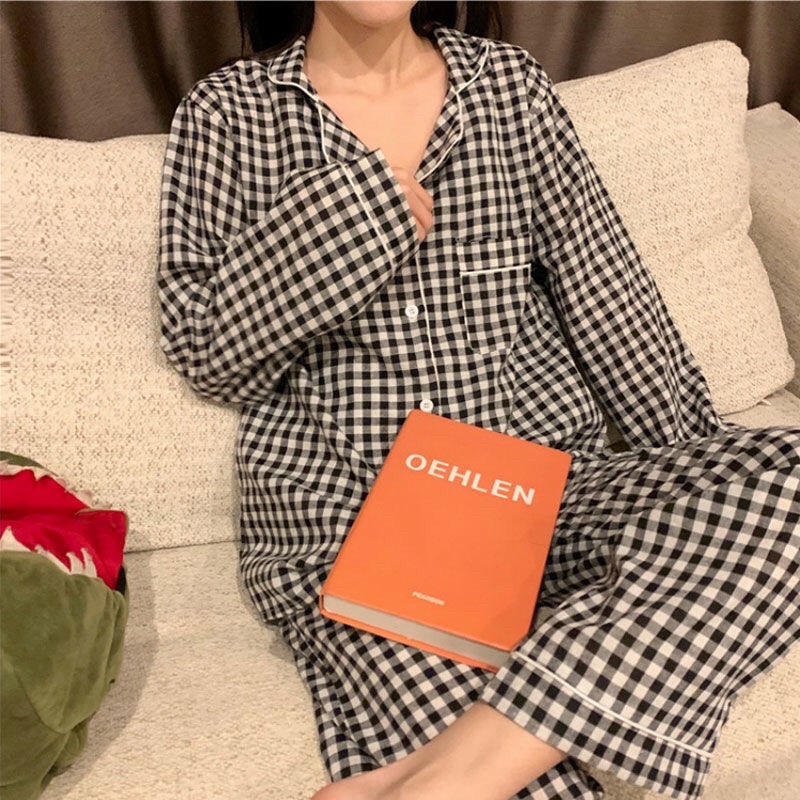 Bộ Quần Áo Ngủ Pyjama Style Ulzzang, Set Đồ Ngủ Hoạ Tiết Bò Sữa Ngựa Vằn Kẻ Caro Hothit