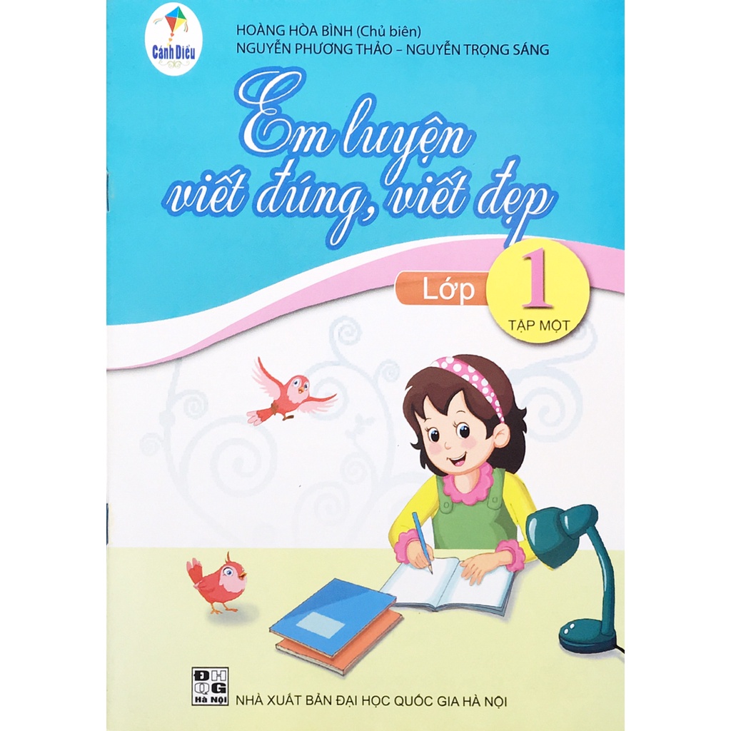 Sách Em luyện viết đúng, viết đẹp 1 tâp 1 (CD) và 5 giấy kê tay