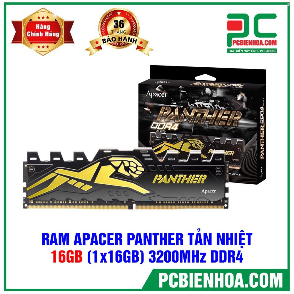 RAM APACER PANTHER TẢN NHIỆT 16GB 1X16GB 3200MHZ DDR4
