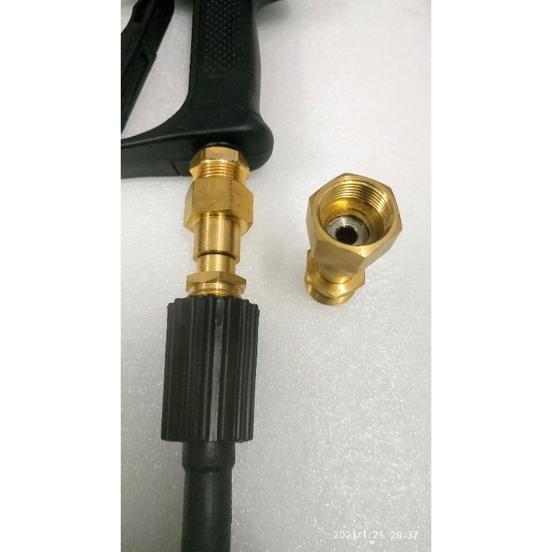 Bộ khớp nối chống xoắn dây rửa xe chân ren 22mm.