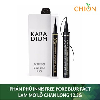 Bút Dạ Kẻ Mắt Karadium Waterproof Brush Liner Black Chống Trôi, Sắc Nét - Hàn Quốc Chính Hãng