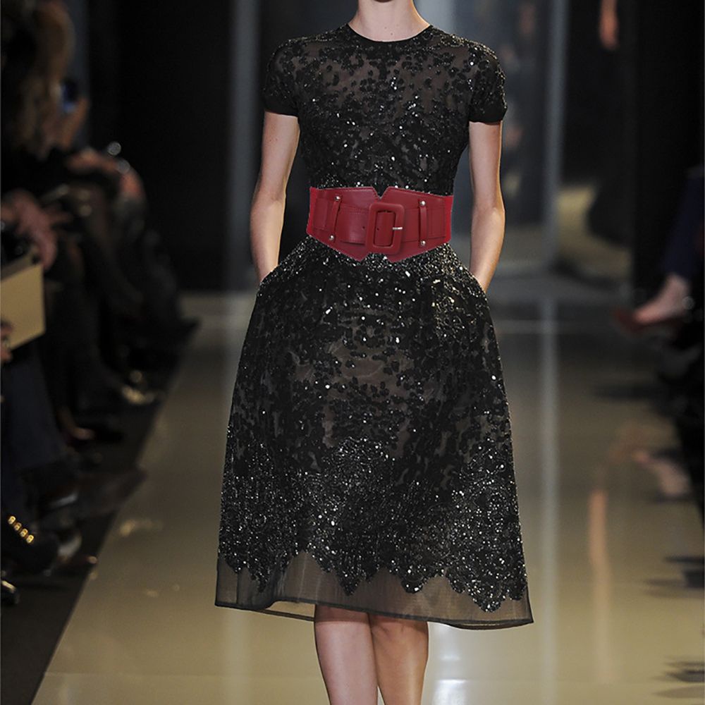 Thắt lưng vải canvas phối da PU thiết kế đơn giản phong cách Hàn Quốc sang trọng cho nữ