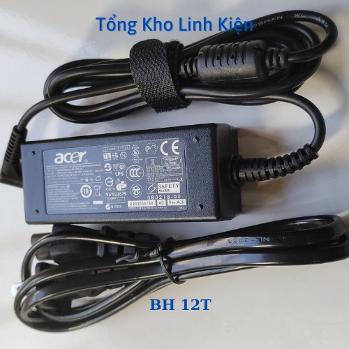 Adapter Sạc Laptop Acer 19V-2.37A 65A Chữ Nhật Chân Nhỏ 3.0-1.1mm Tặng Kèm Dây Nguồn Volex Zin
