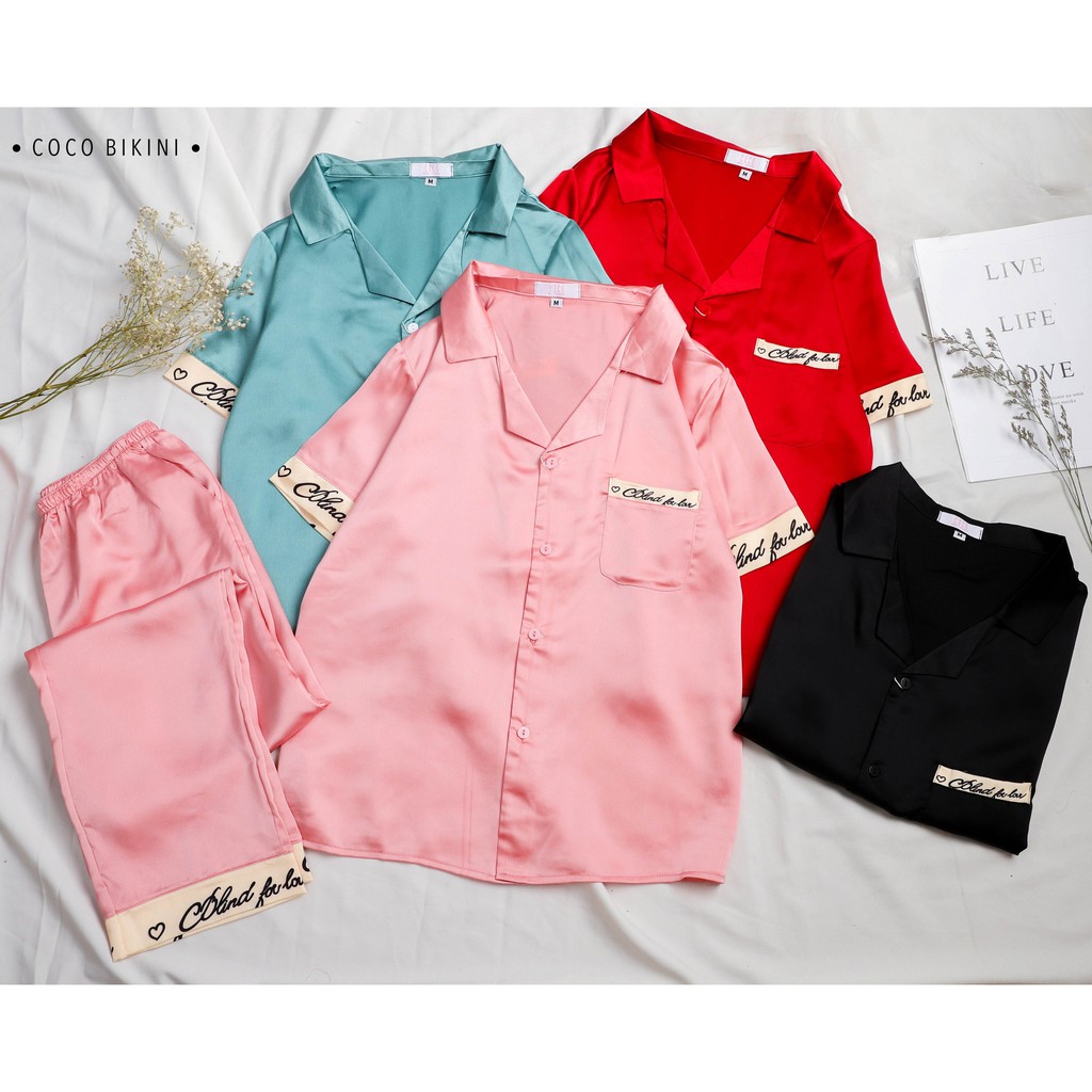 𝑪𝑶𝑪𝑶 𝑩𝑰𝑲𝑰𝑵𝑰 Bộ Đồ Ngủ - Đồ Mặc Nhà Satin ( HCD10129 ) | BigBuy360 - bigbuy360.vn