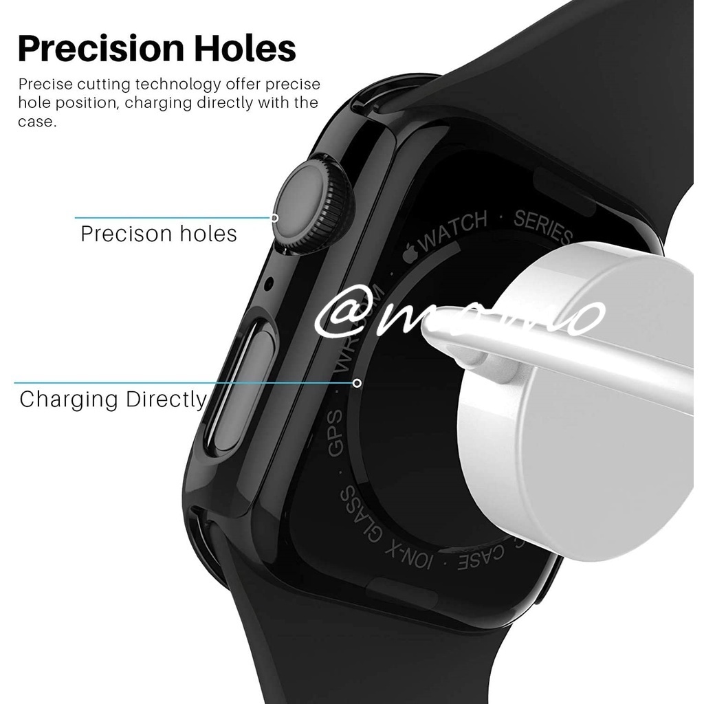 Ốp Bảo Vệ Mặt Đồng Hồ Apple Watch Series 7 6 SE 5 4 3 iWatch 45mm 41mm 44mm 40mm 42mm 38mm