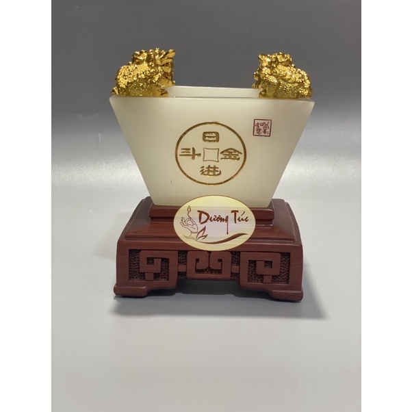 Bát Tụ Bảo ( Tụ Bảo Bồn , Hũ Vàng ) Bằng Ngọc, Chiêu Tài Lộc Phong Thuỷ