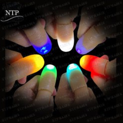 Ảo thuật bộ 2 ngón tay đèn, ngón tay bắt ánh sáng hàng nhập 8000magic đèn sáng pin lâu