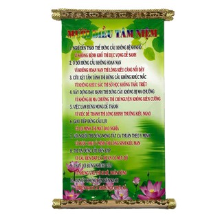 Tranh chữ thư pháp Mười Điều Tâm Niệm trang trí tại gia đình, văn phòng