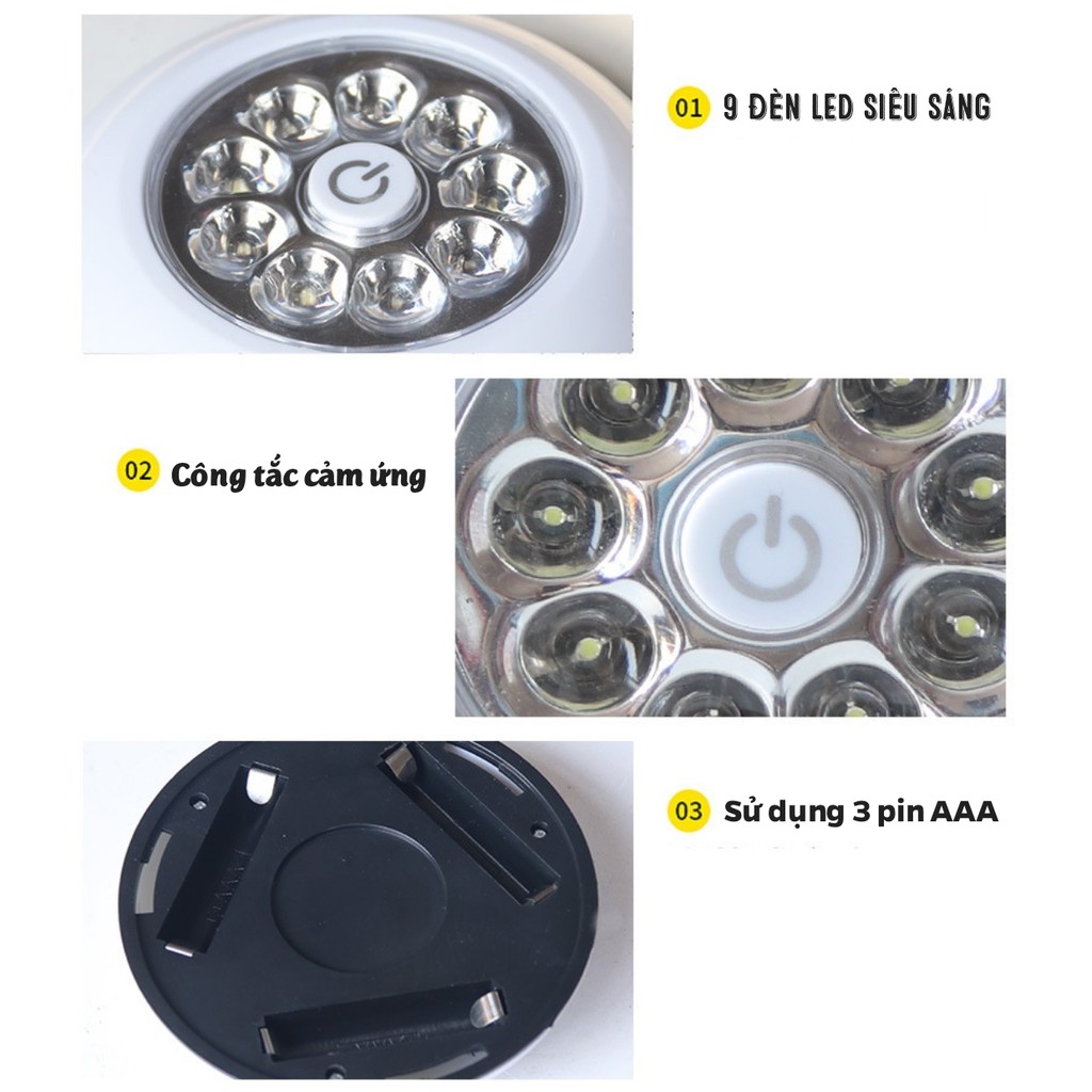 Đèn led đa năng gắn trần ô tô, cốp xe không dây