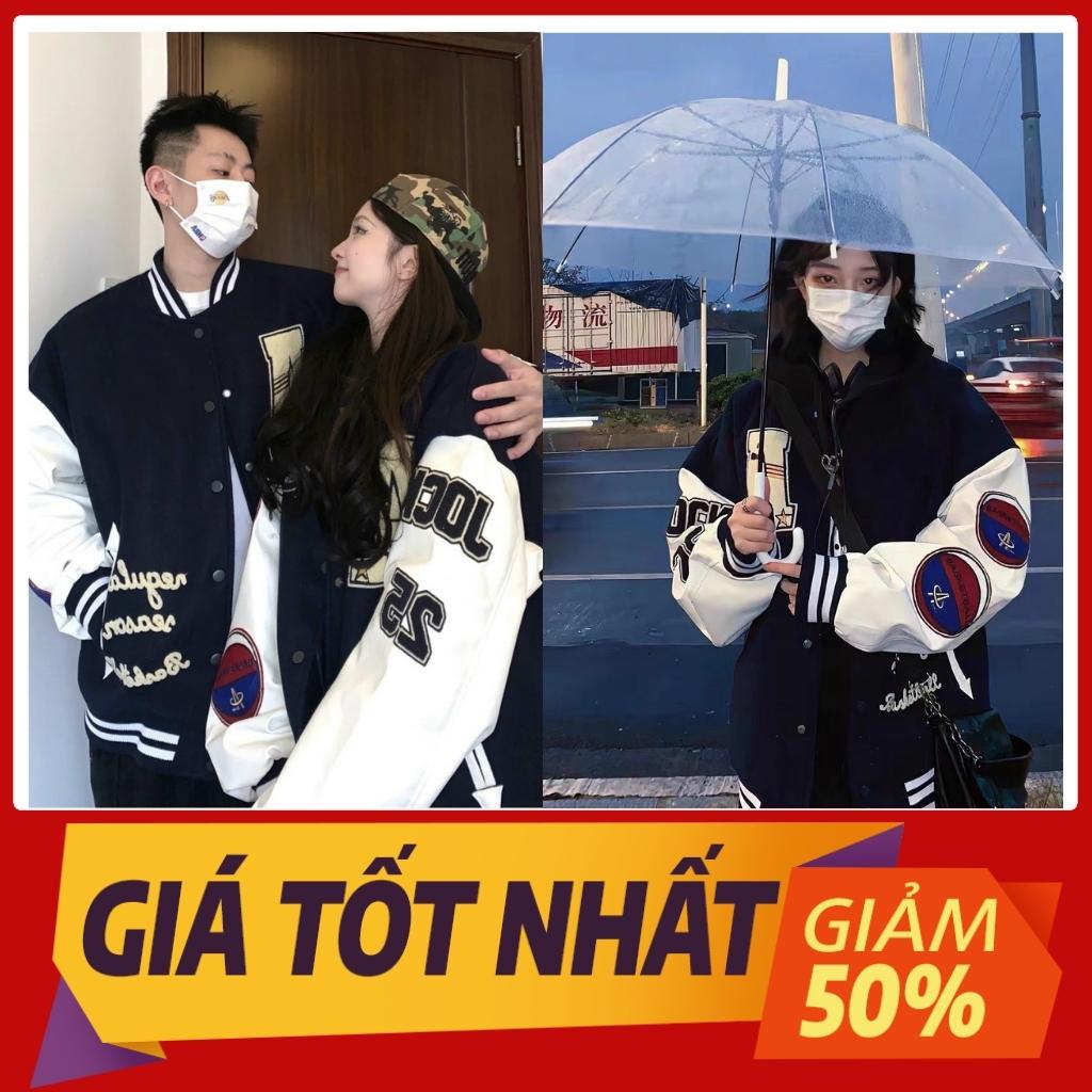 Áo khoác Nam nữ, áo khoác Bomber in chữ A dành cho cặp đôi siêu hot