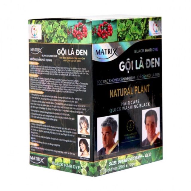 Dầu gội Matrix Gội Là Đen (10 gói x 25ml/hộp)