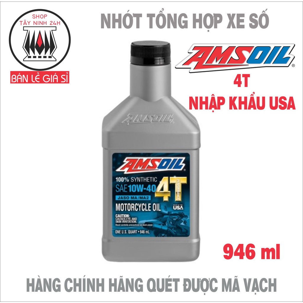 ✇Nhớt AMSOIL 4T SN MA2 Nhập MỸ 946ml 100% tổng hợp cho xe máy