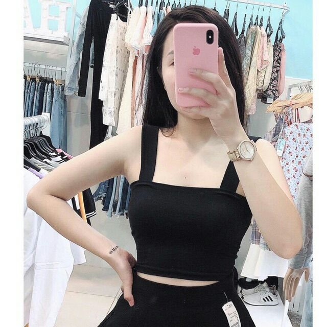 Siêu phẩm Áo 2 dây bảng bự cổ vuông croptop ( SIÊU RẺ) | BigBuy360 - bigbuy360.vn