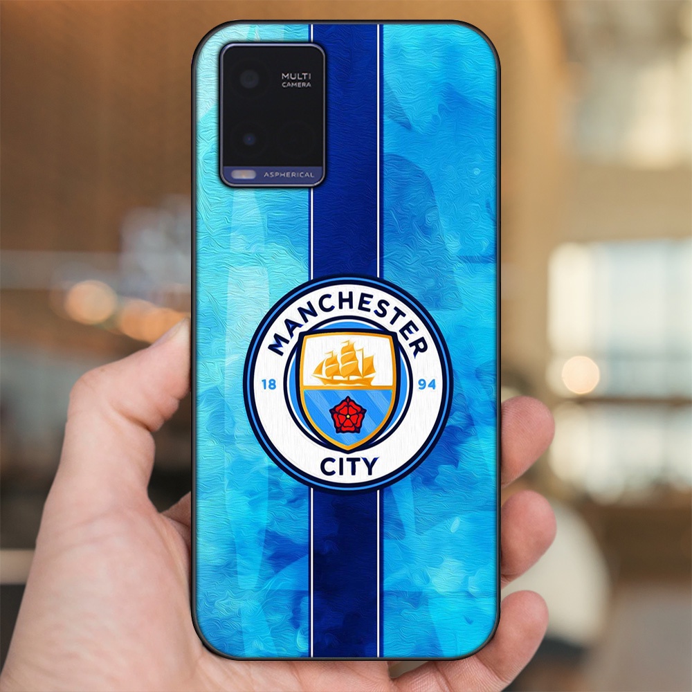 Ốp lưng Vivo Y21 viền đen in hình Manchester City MC