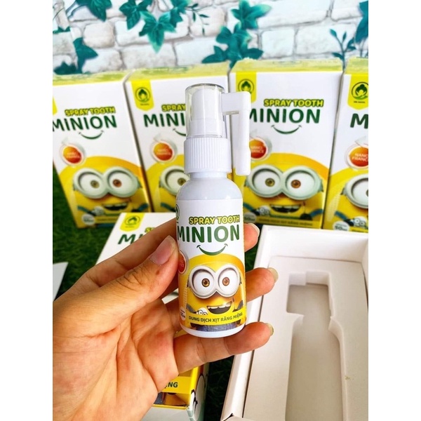 Xịt răng miệng Minion Dr.Maya 50ml, Vệ sinh răng miệng ngăn ngừa sau răng cho bé từ 6 tháng tuổi