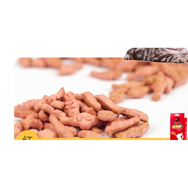 Bánh thưởng cho mèo LOVE CATSNACK 100g (hỗ trợ làm mượt, loại bỏ búi lông)