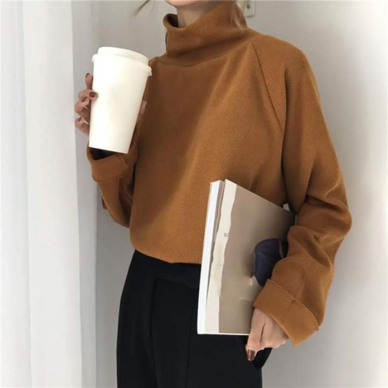 Sẵn áo mỏng cổ cao thu đông