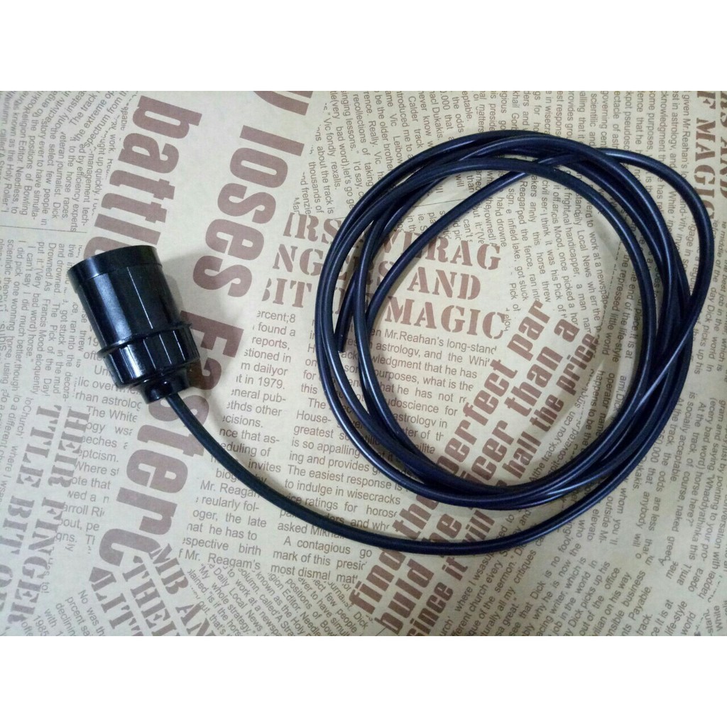 Bộ dây đèn thả 1 mét  + đuôi treo (đen)